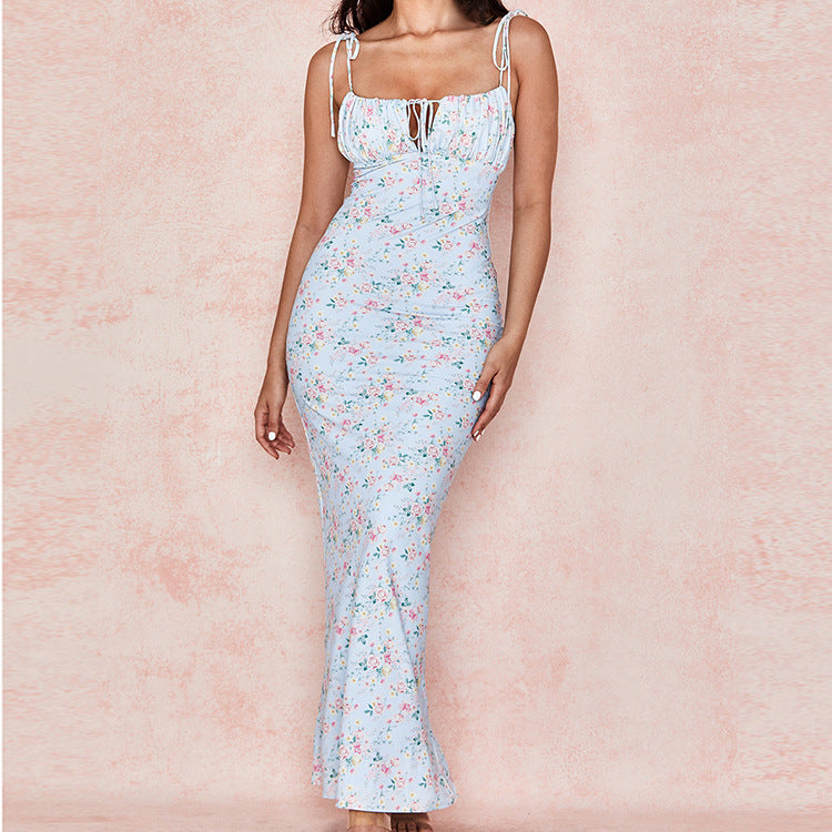 Women Floral Print Sexy Party Dress