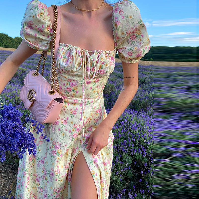 Women Floral Print Sexy Party Dress
