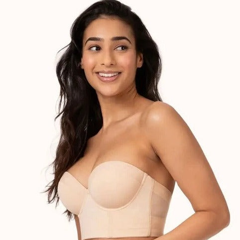 Backless Tube Top Low Back With Strap Bra