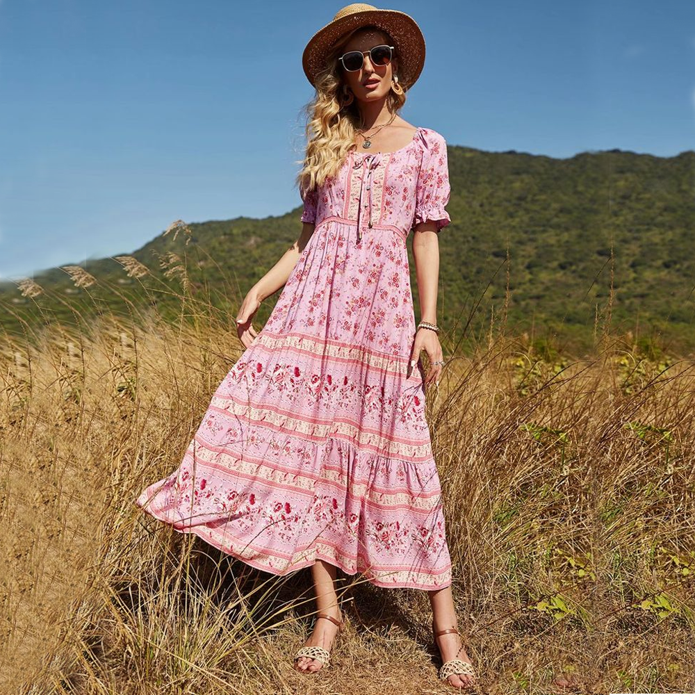 Women Elegant A Line Long Maxi Dress